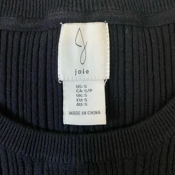 Joie Ribbed Knit Short Sleeve Blouse - Picture 5 of 8